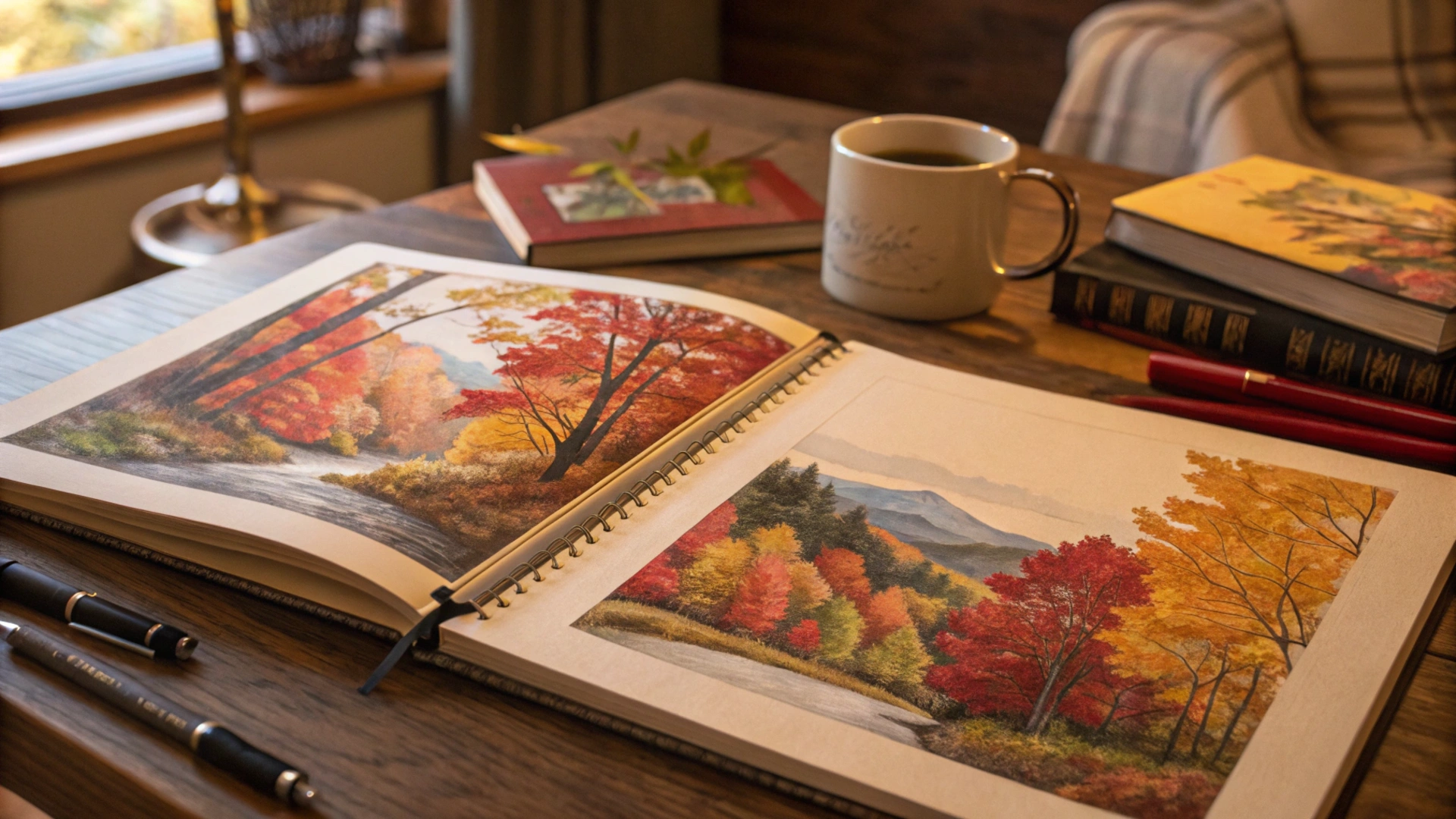Autumn Self-Reflection Sketching