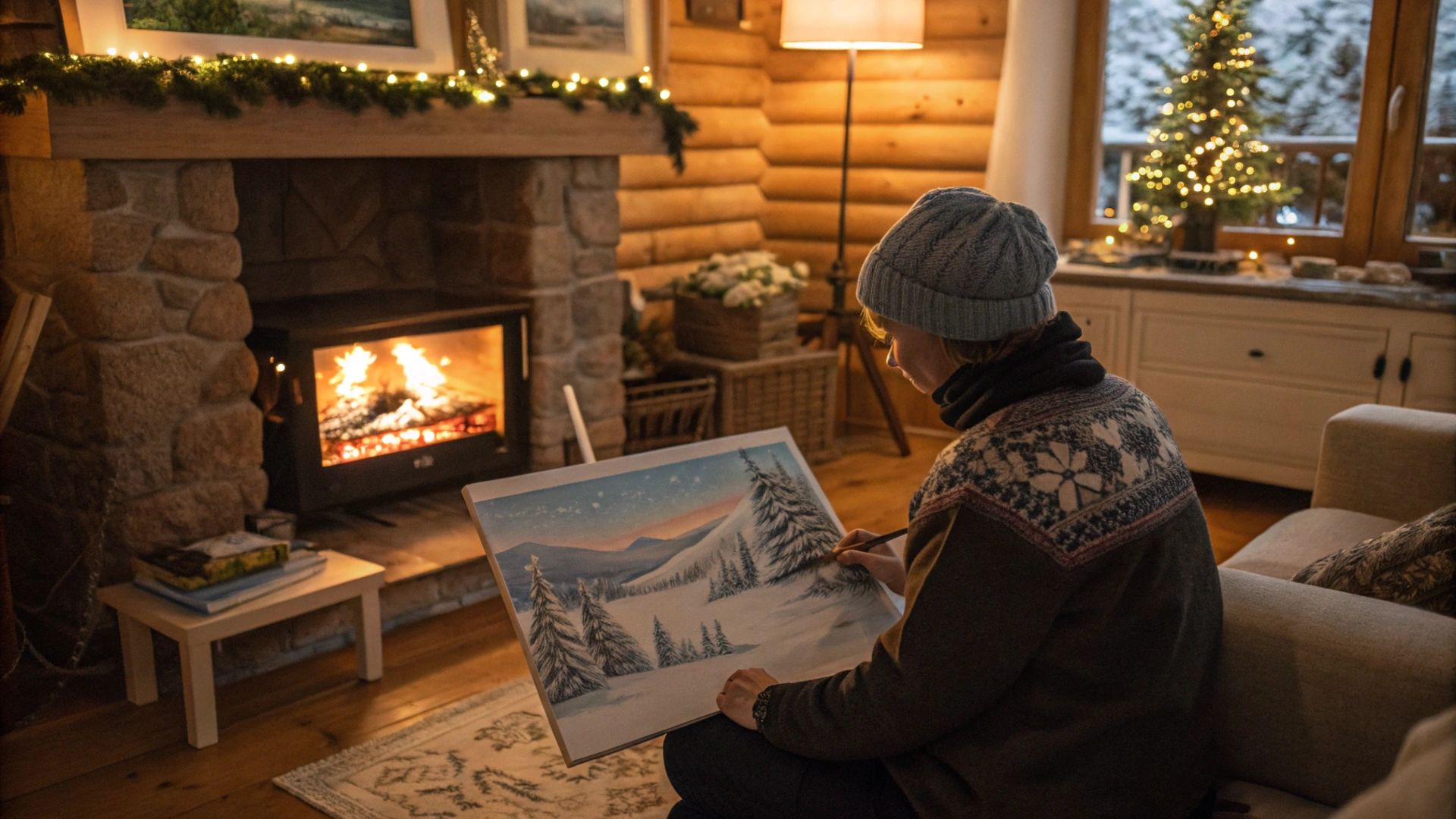 Winter Mindful Painting