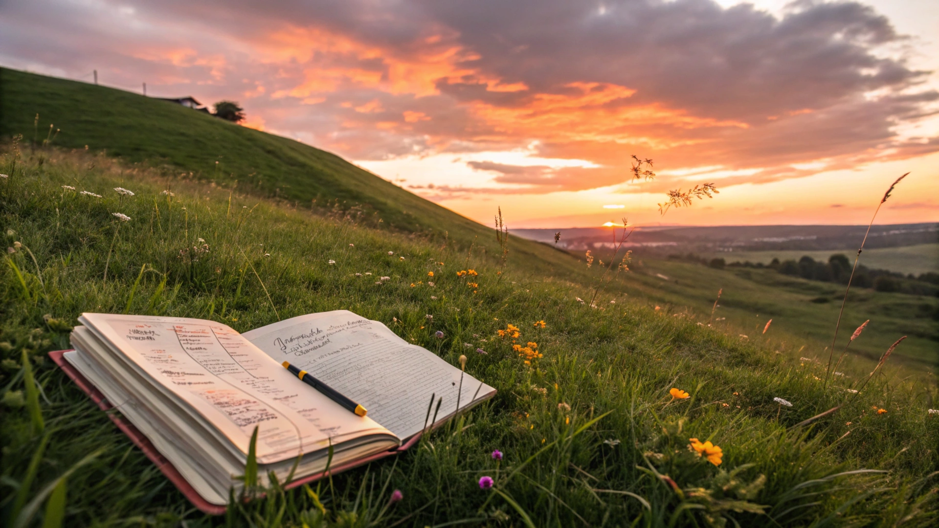 Summer Sunset Journaling
