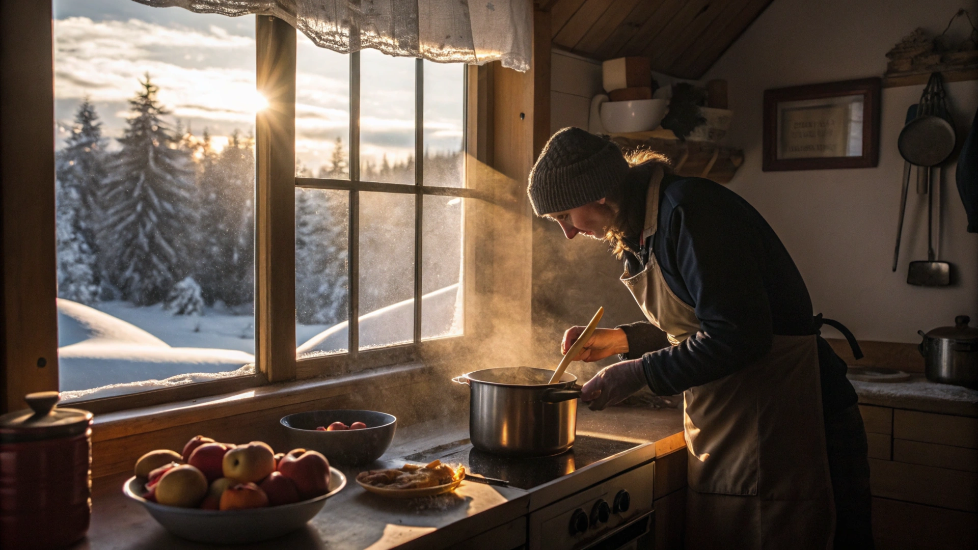 Winter Cinnamon Poached Apples
