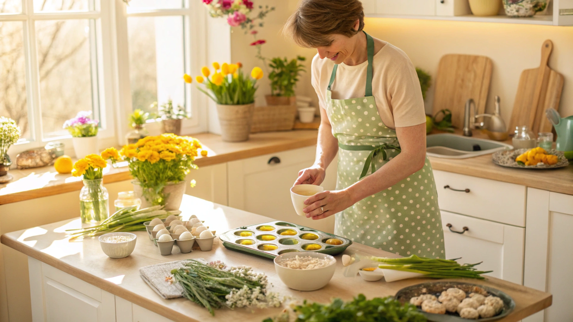 Spring Tarragon Egg Muffins