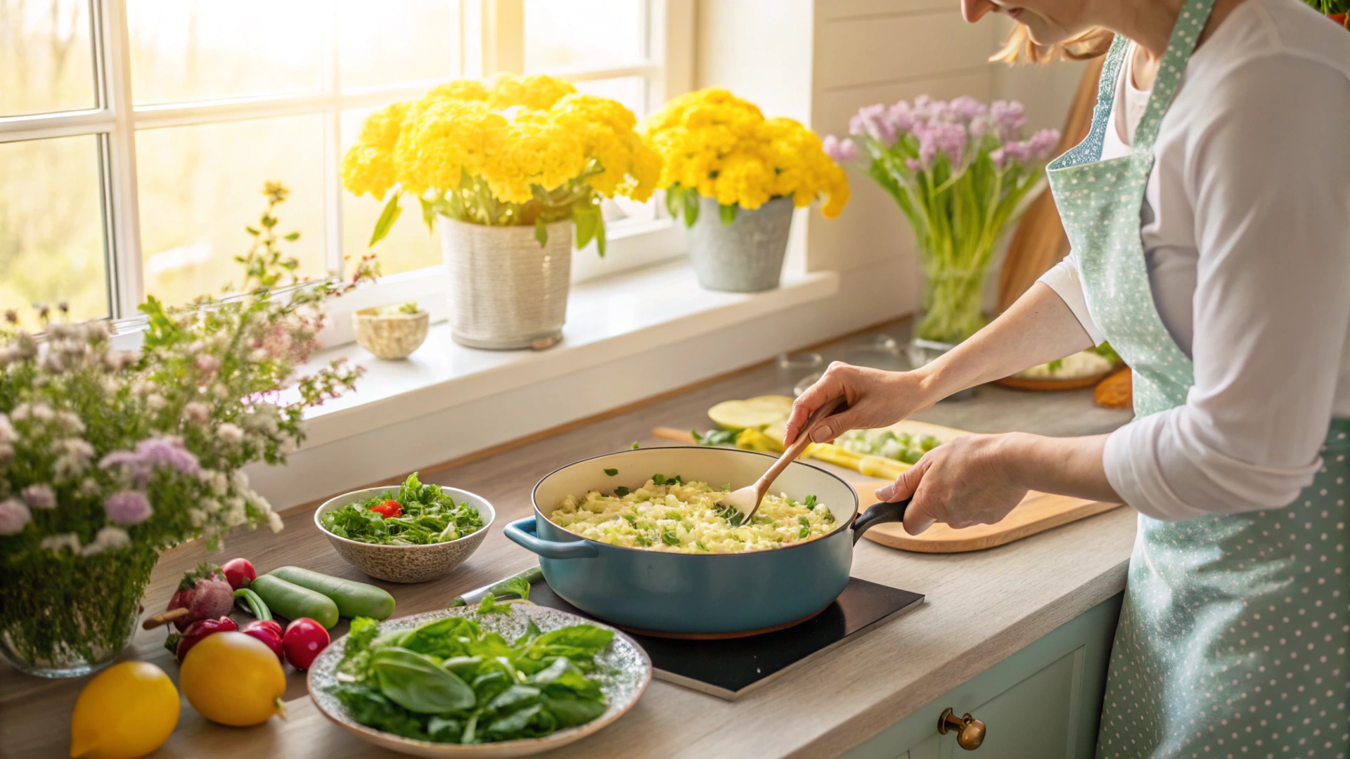 Spring Lemon Basil Risotto