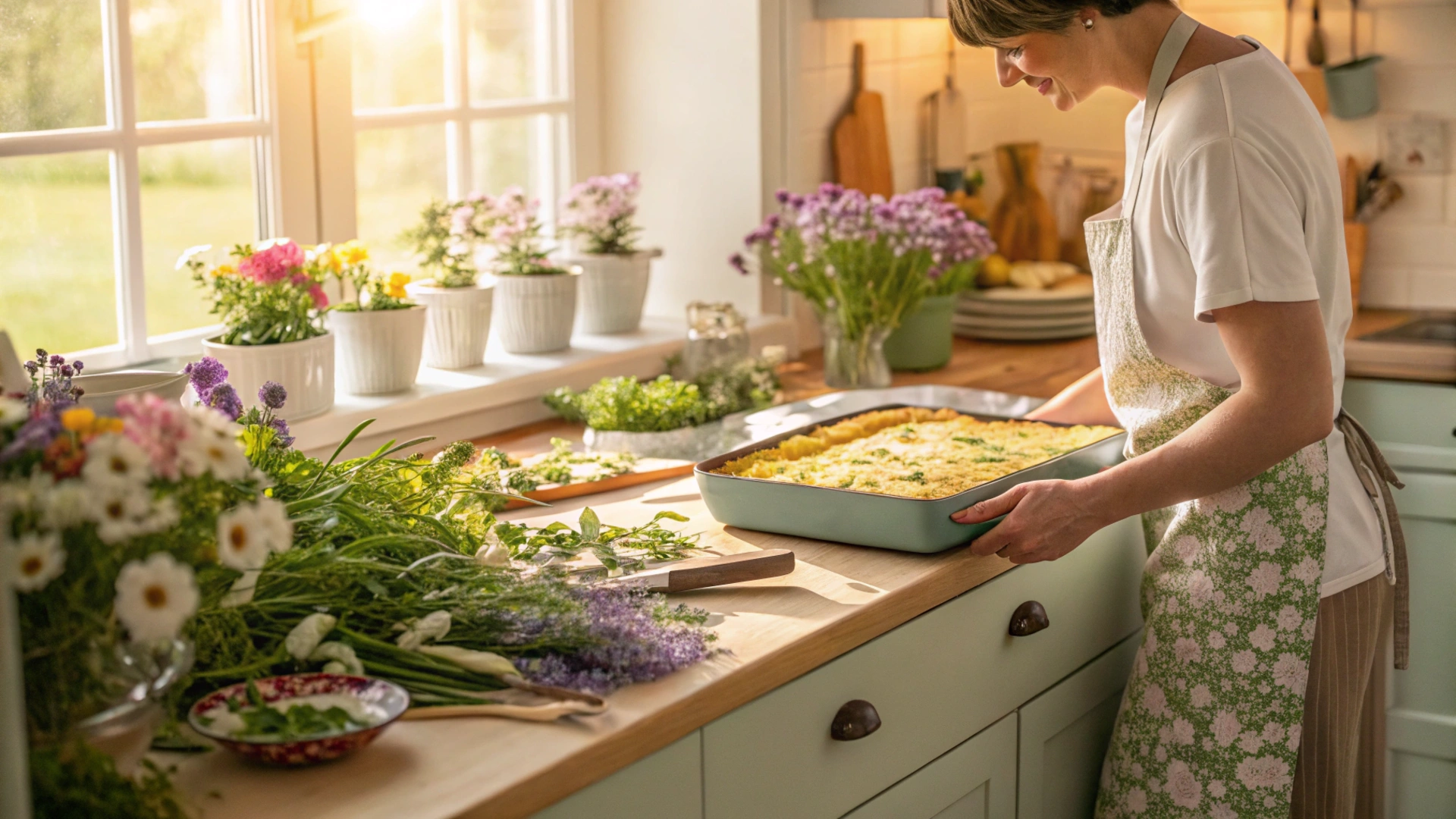 Spring Chervil Potato Bake