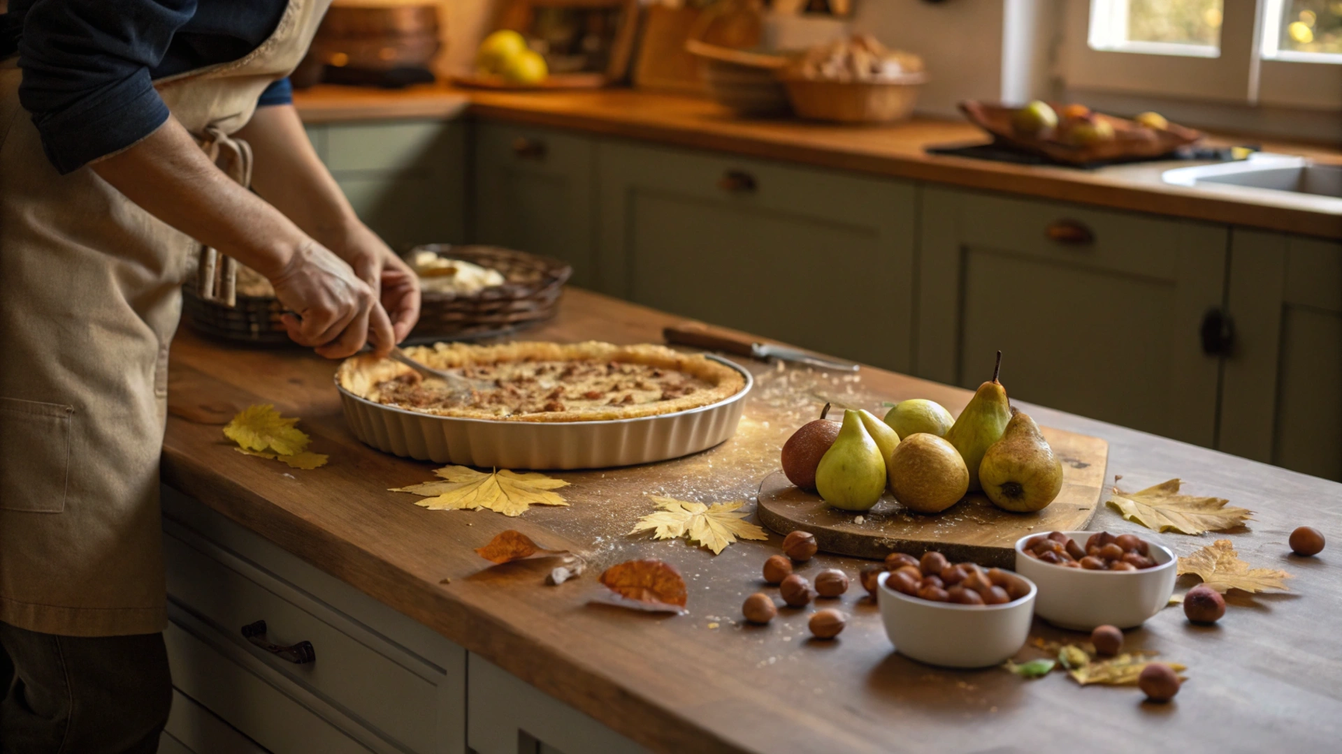 Autumn Pear Hazelnut Tart