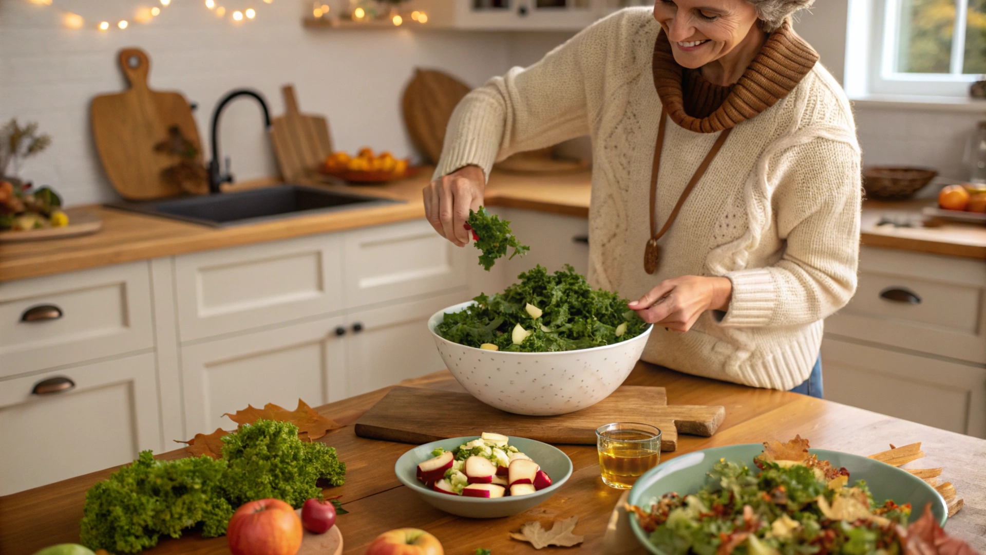Autumn Kale Apple Salad