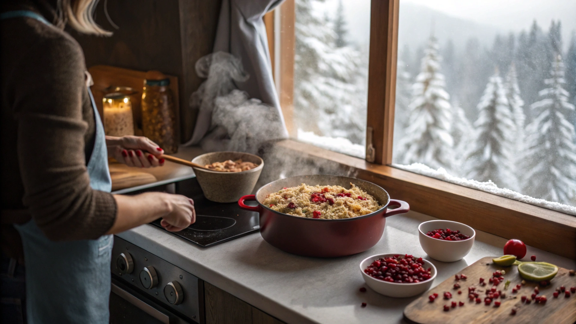 Winter Pomegranate Rice Pilaf
