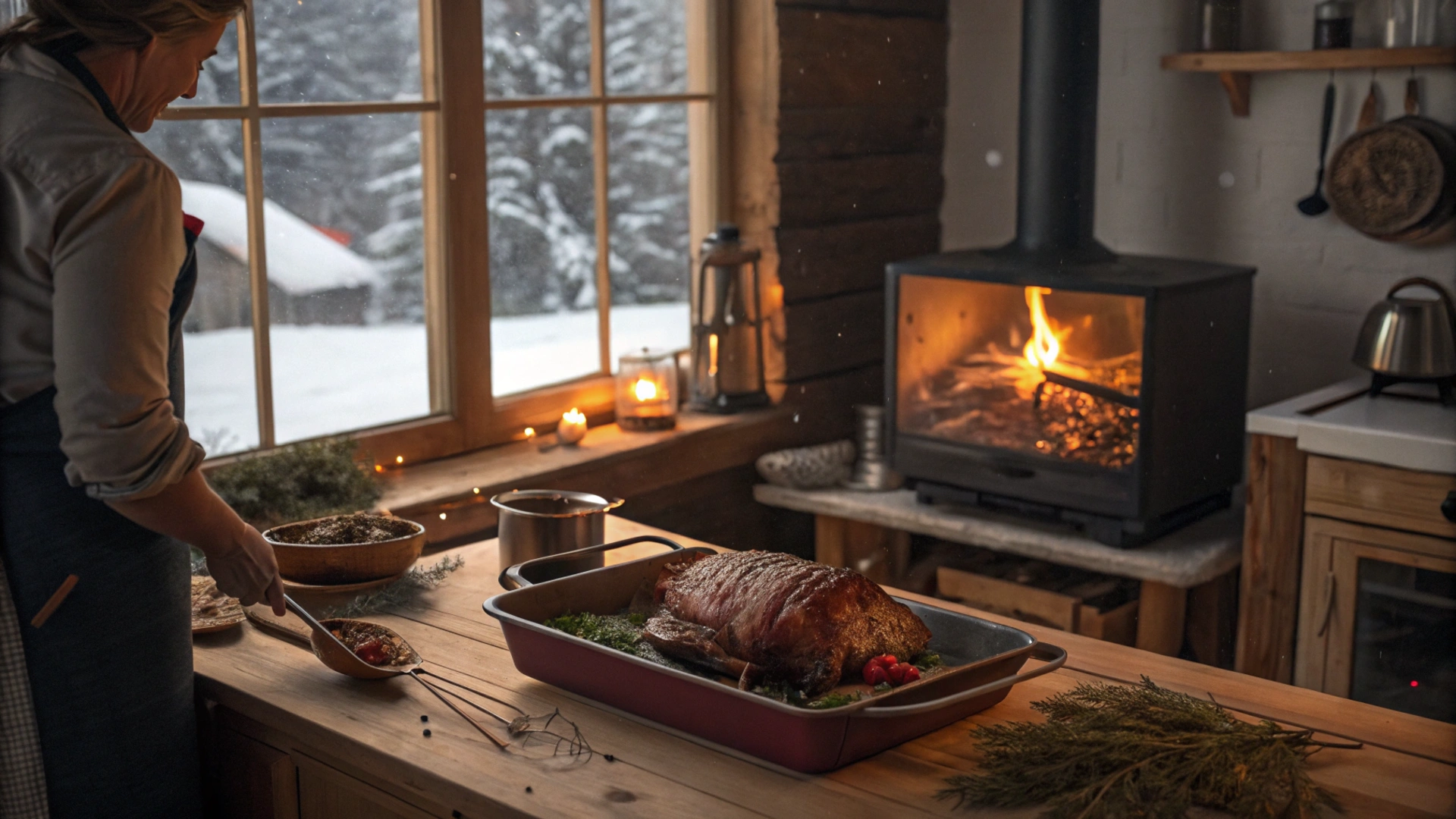 Winter Nutmeg Roasted Lamb