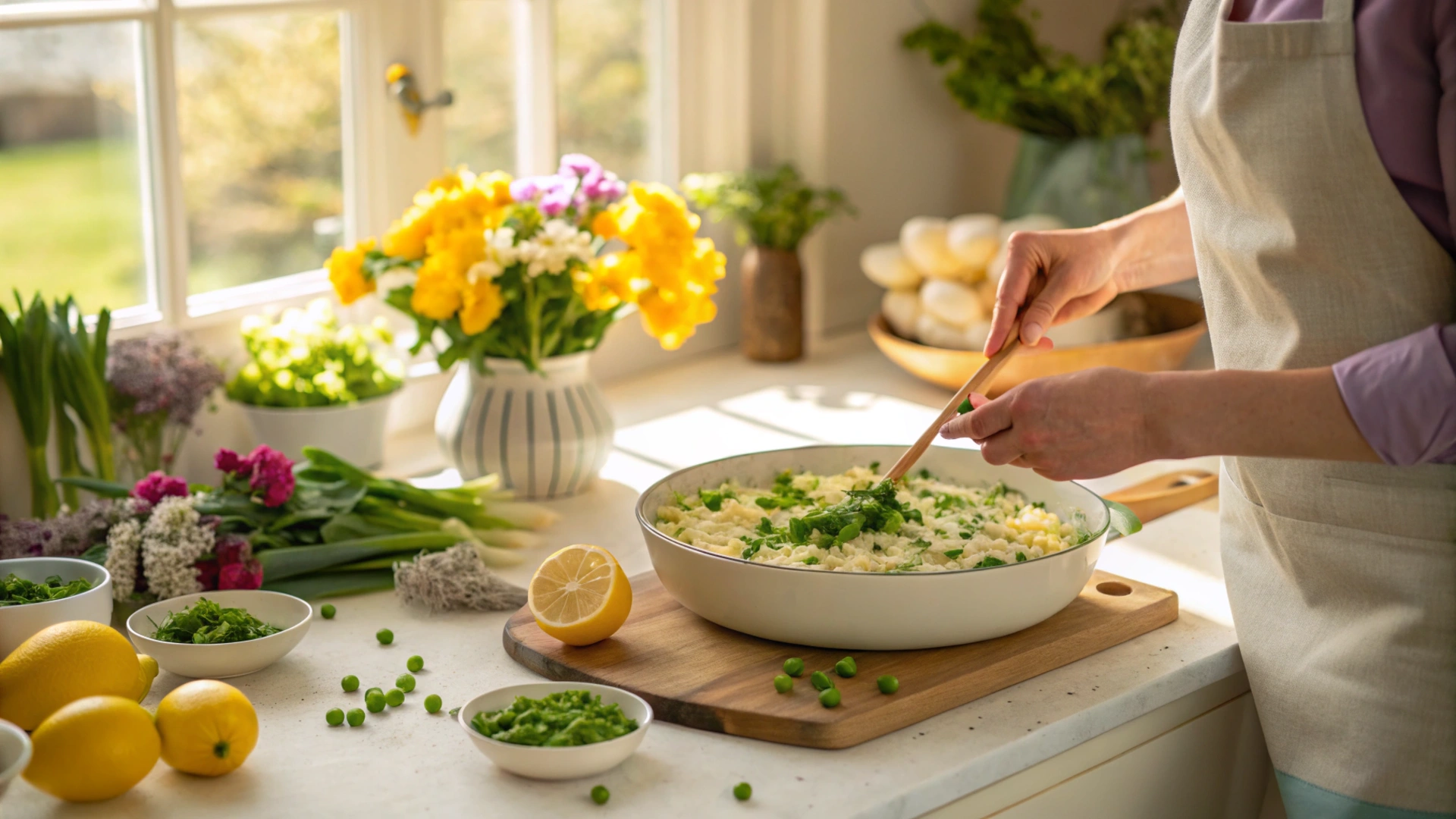 Spring Lemon Pea Risotto