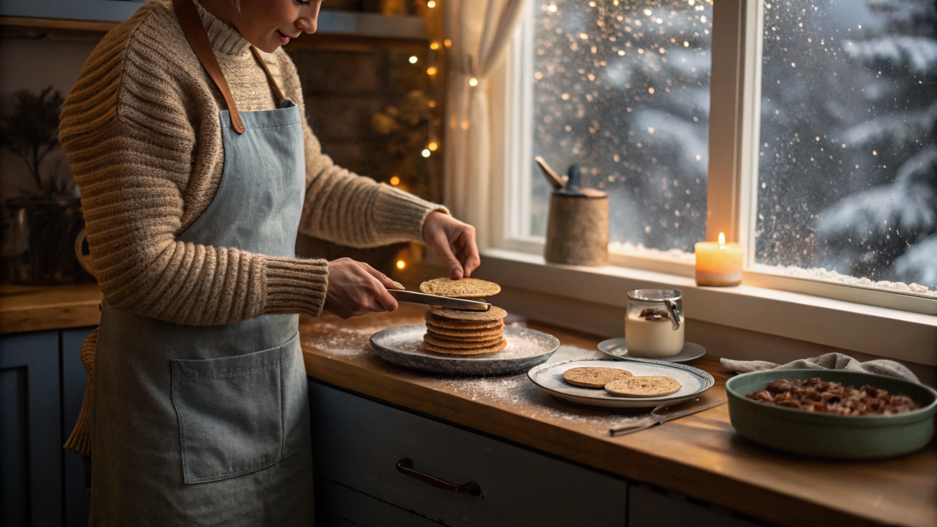 Winter Cinnamon Oat Pancakes