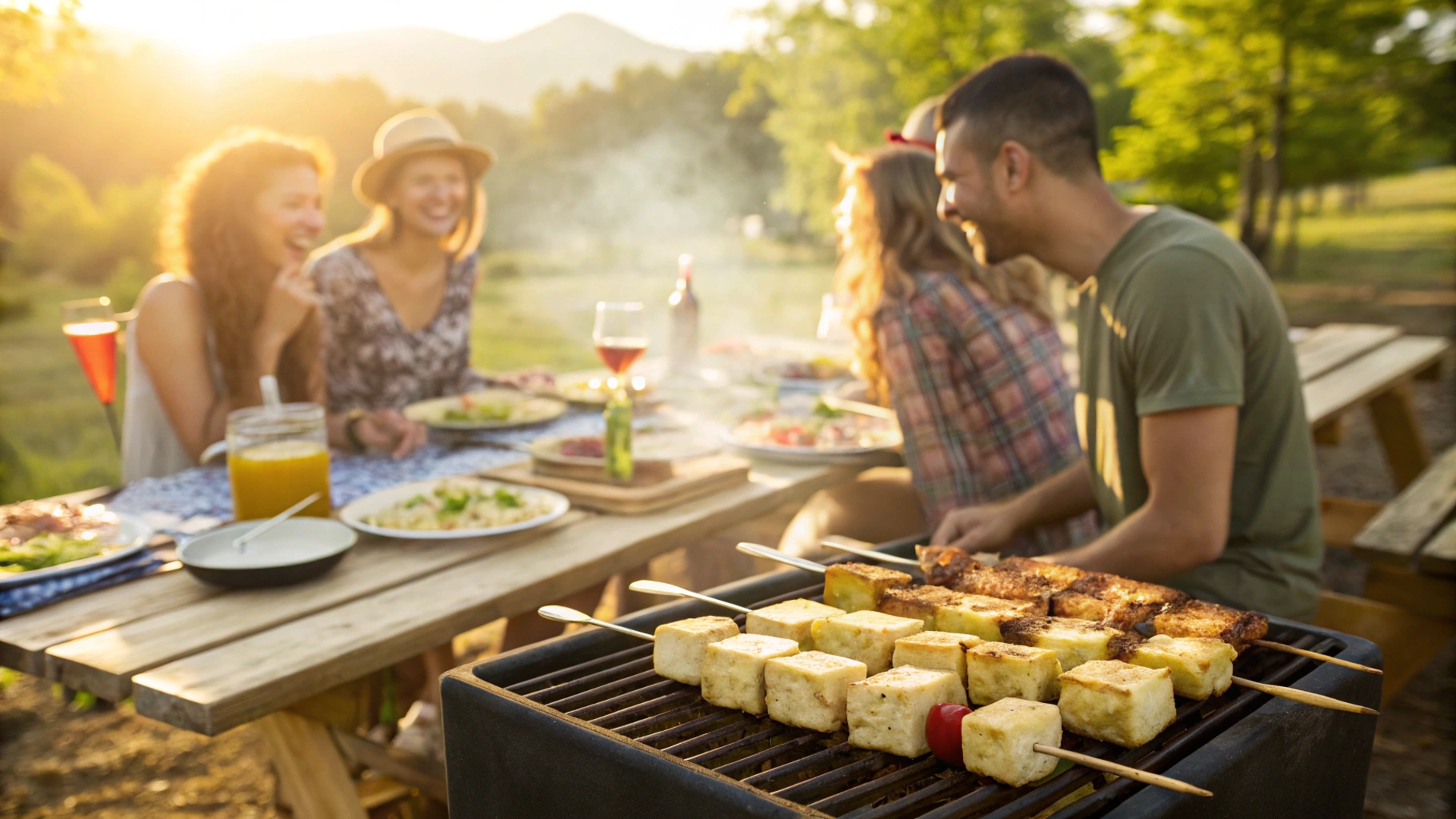 Summer Grilled Tofu Skewers