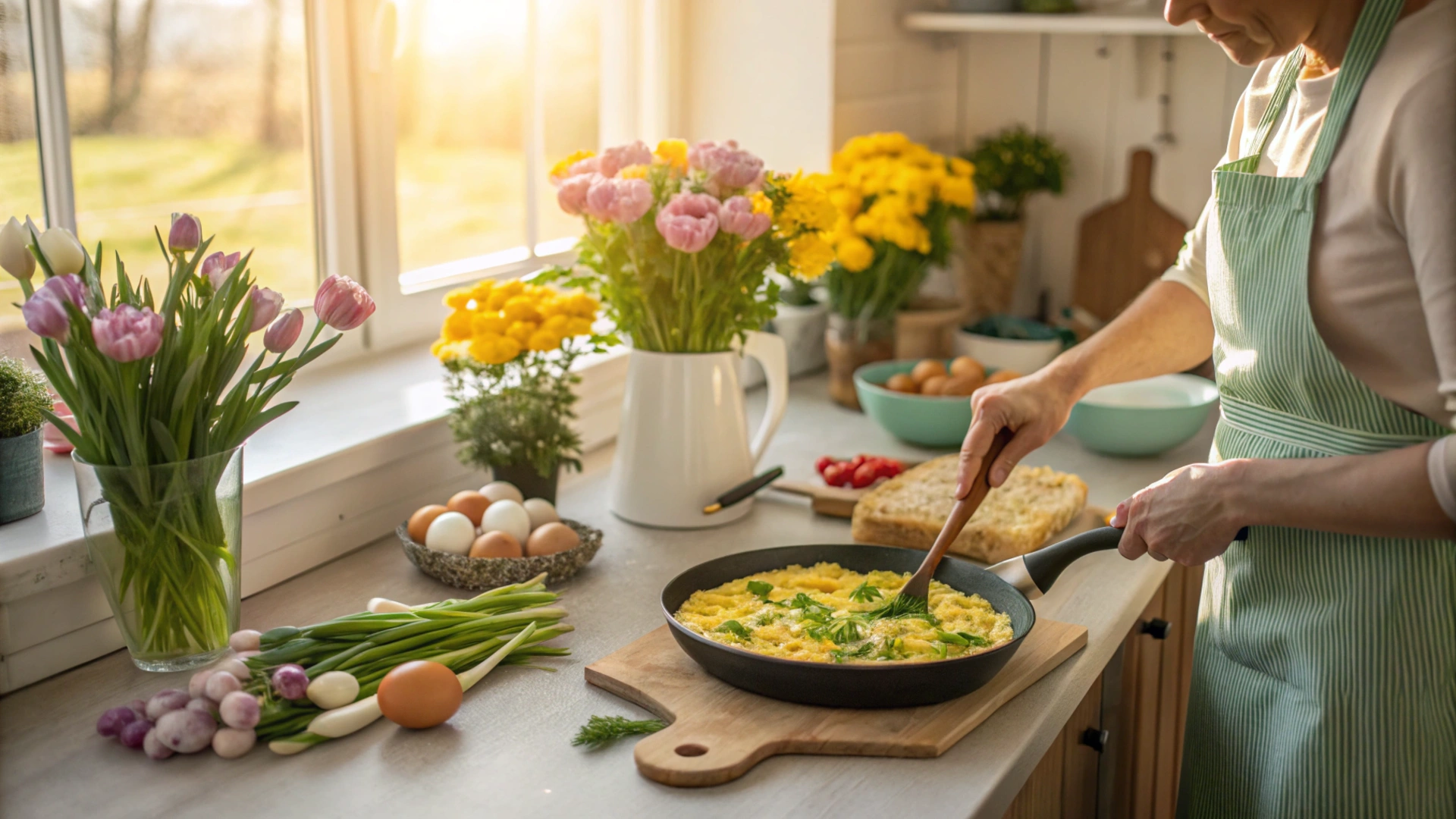 Spring Chive Egg Scramble