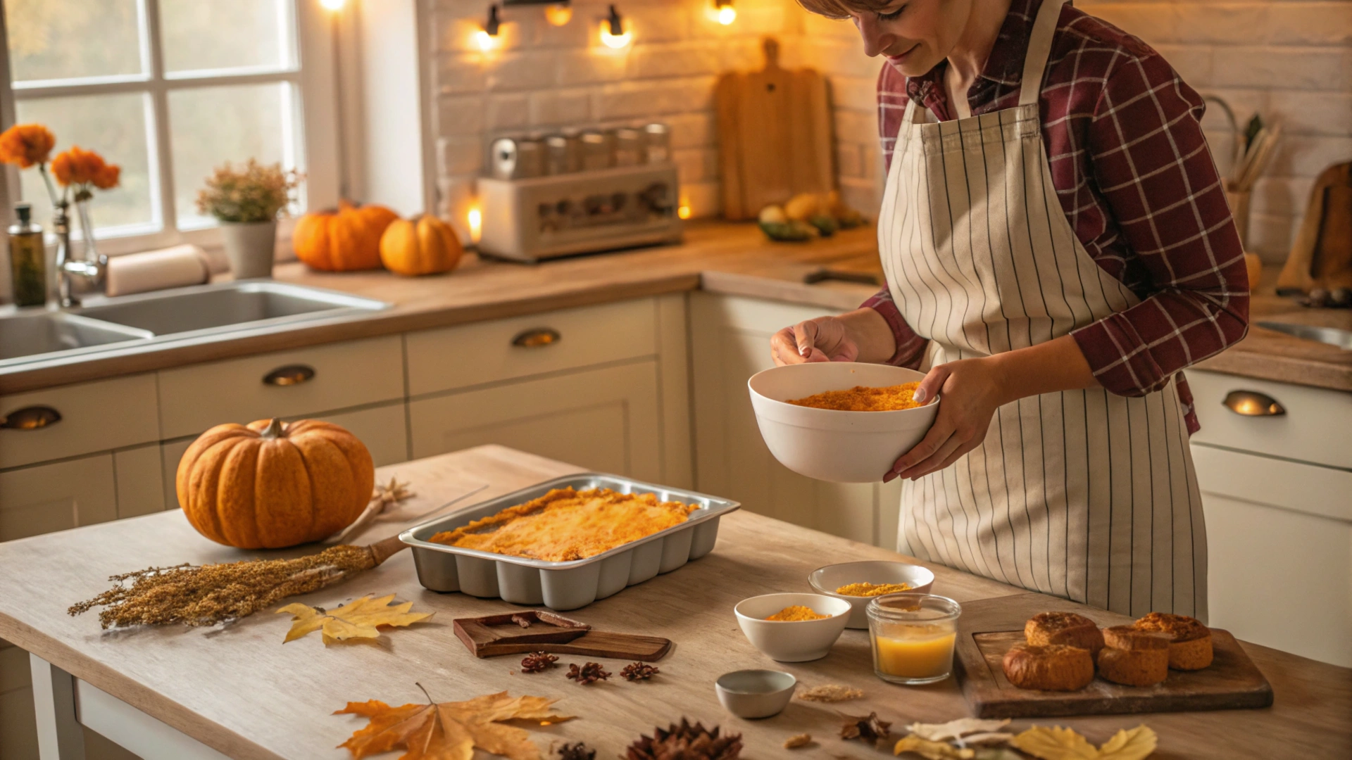 Autumn Pumpkin Bread Pudding