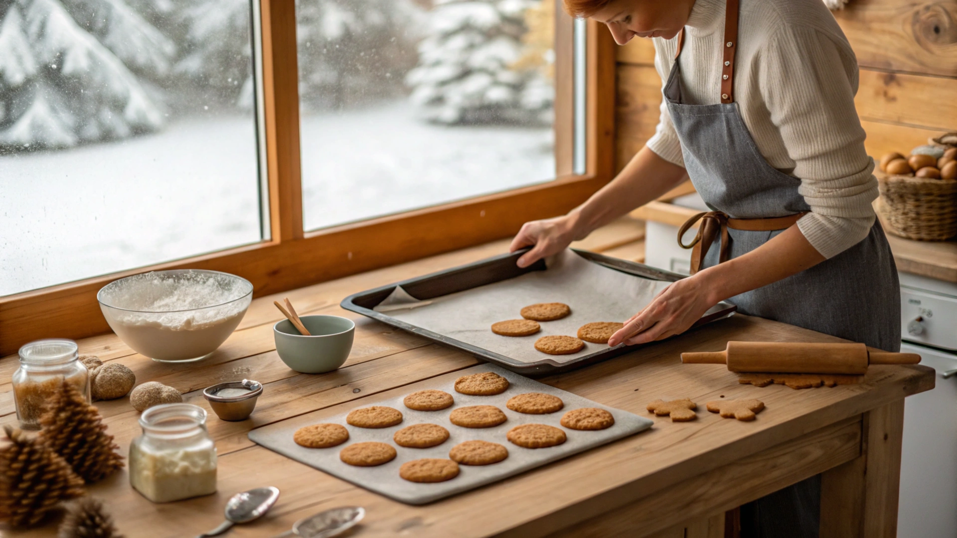 Winter Ginger Snap Cookies