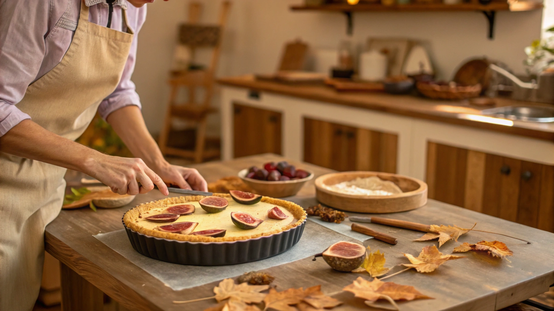 Autumn Fig Goat Cheese Tart