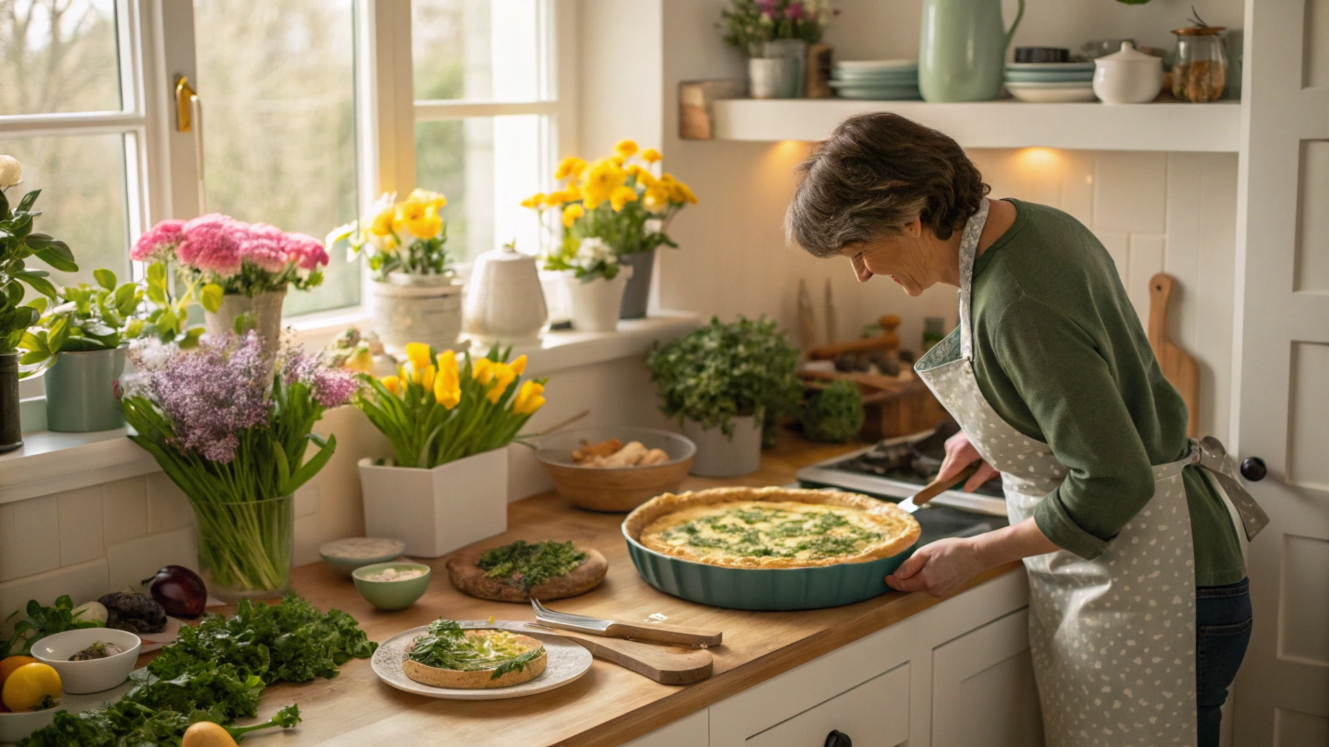 Spring Spinach Ricotta Tart