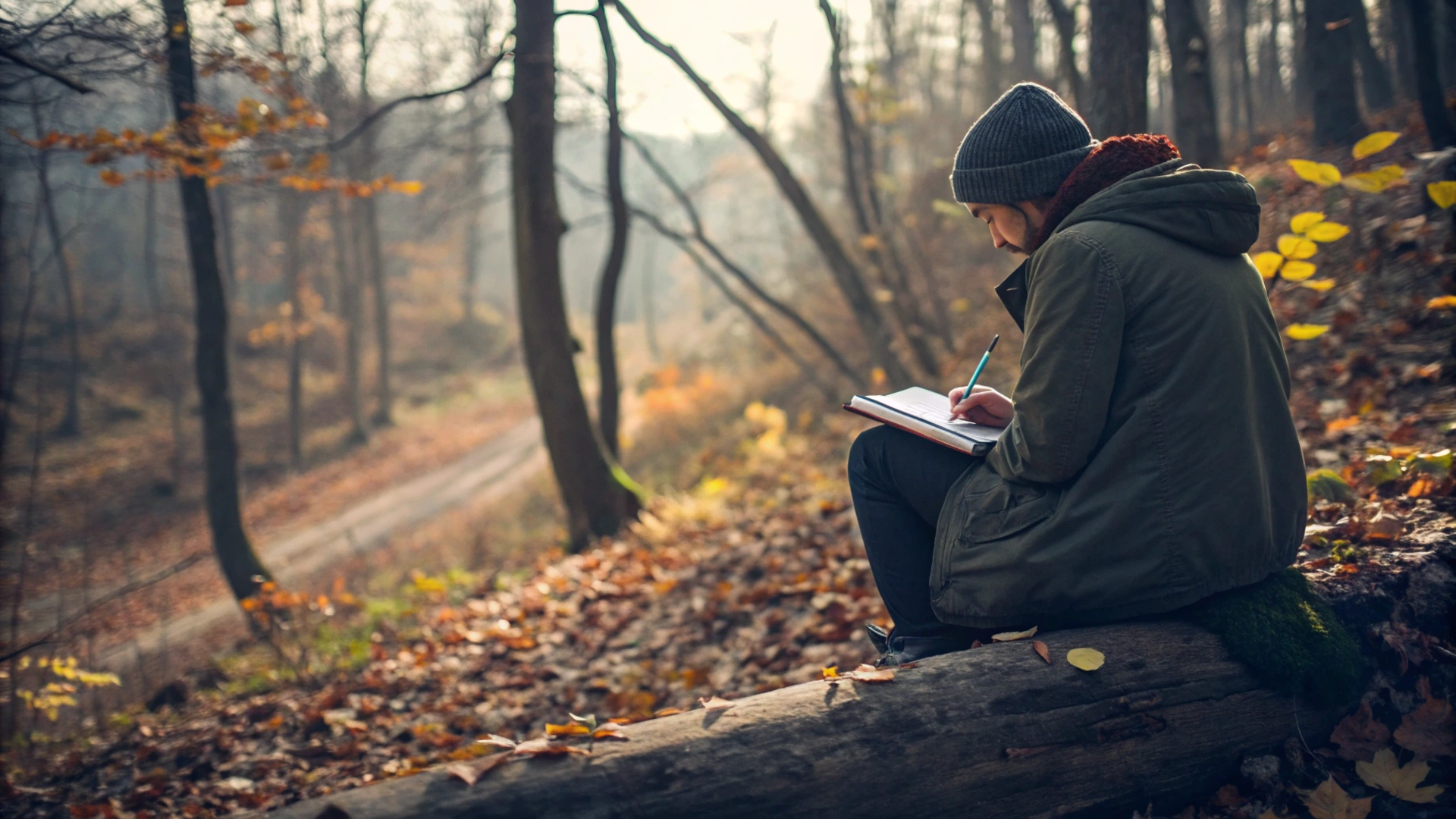 Autumn Forest Leaf Journaling