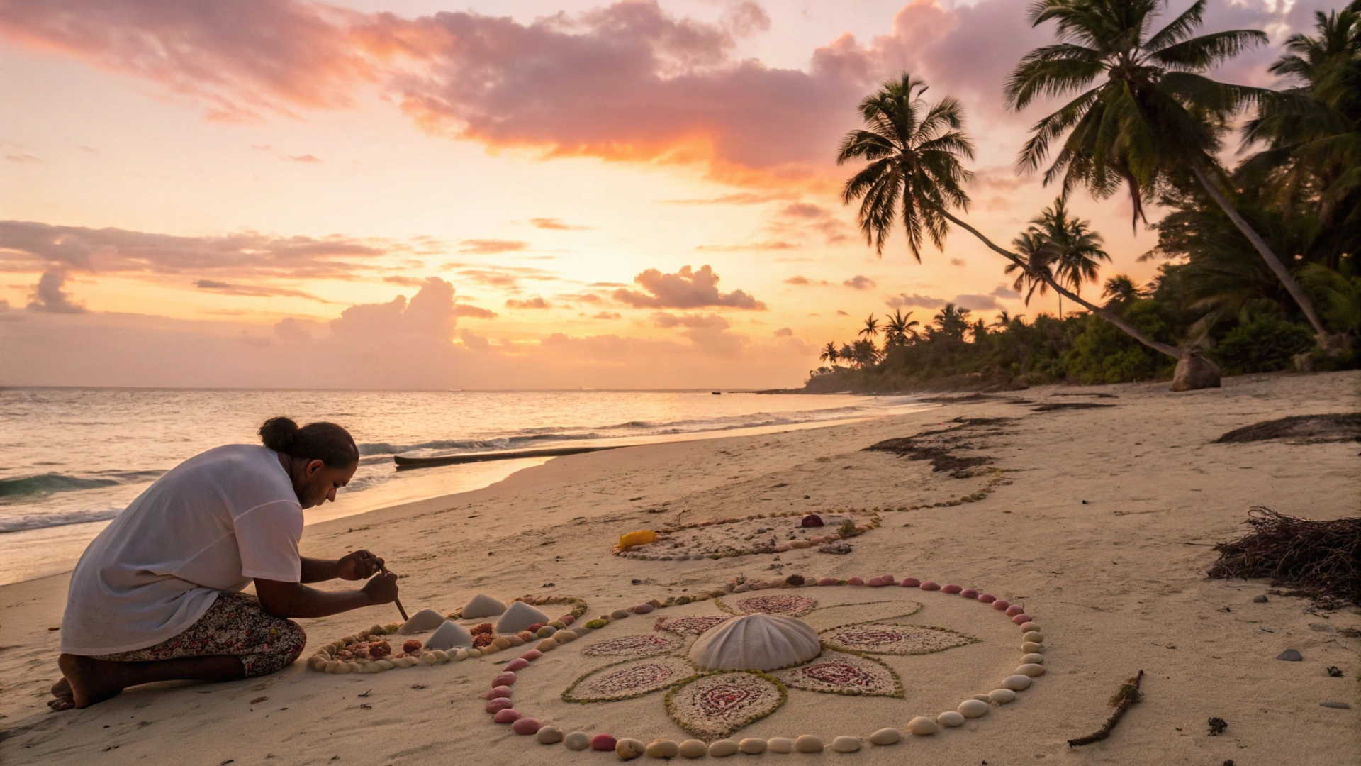 Summer Sunset Seashell Crafting