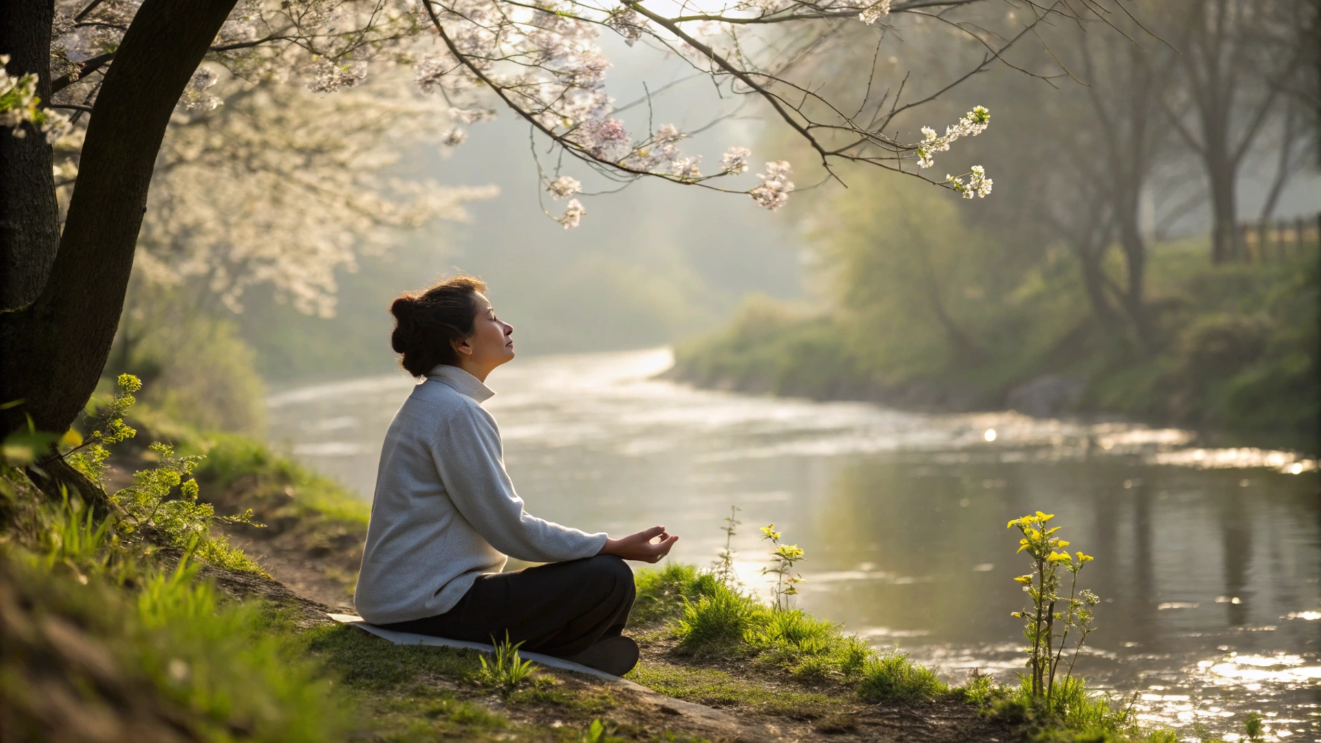 Spring Riverbank Meditation Walk