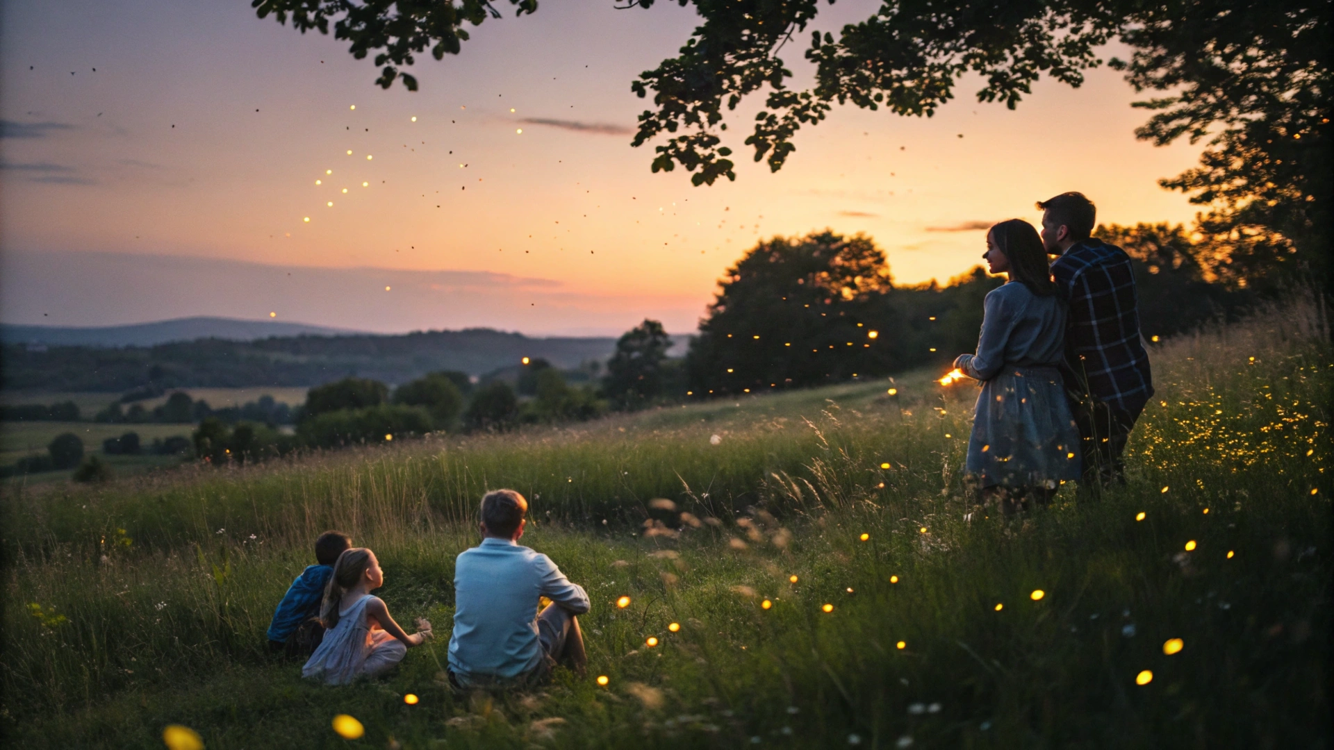Summer Sunset Firefly Watching