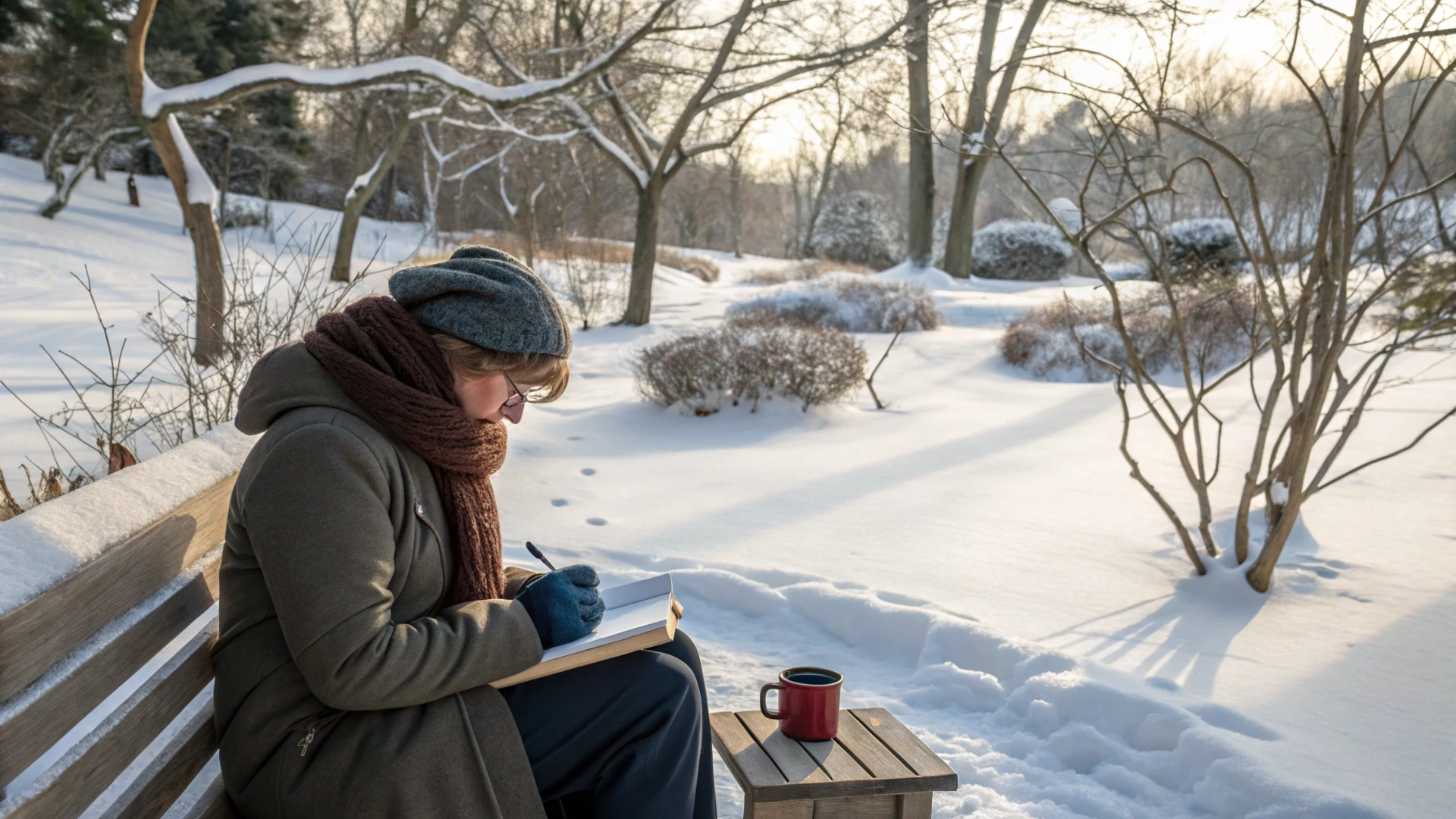 Winter Snowy Journal Writing