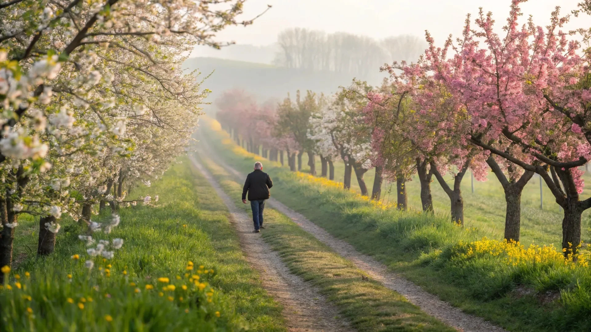 Blossoming Path Serenity