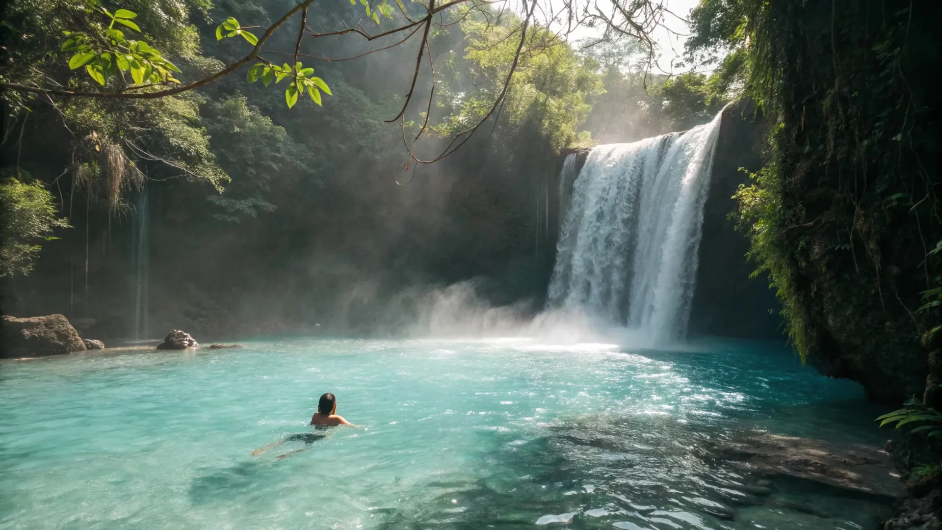 Waterfall Swim Escape