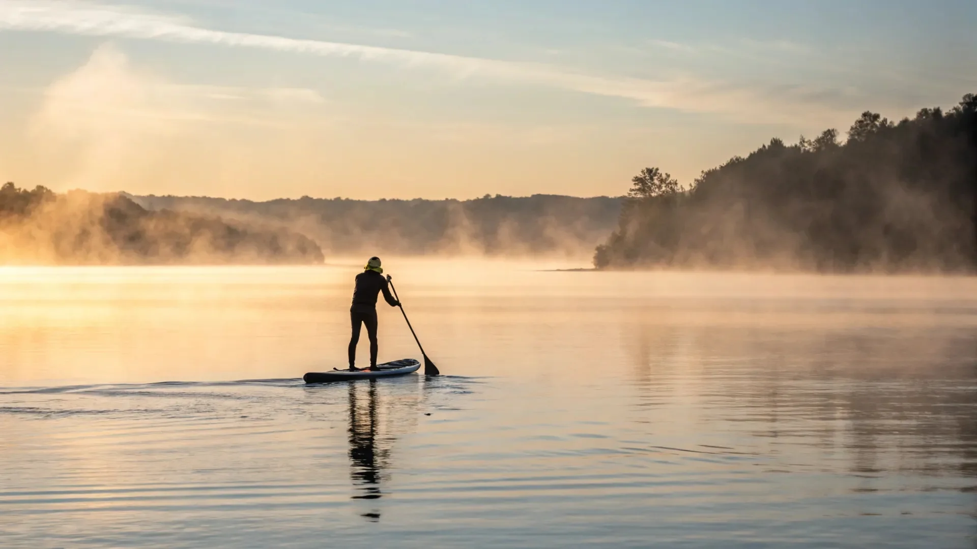 Lake Paddleboard Sunrise