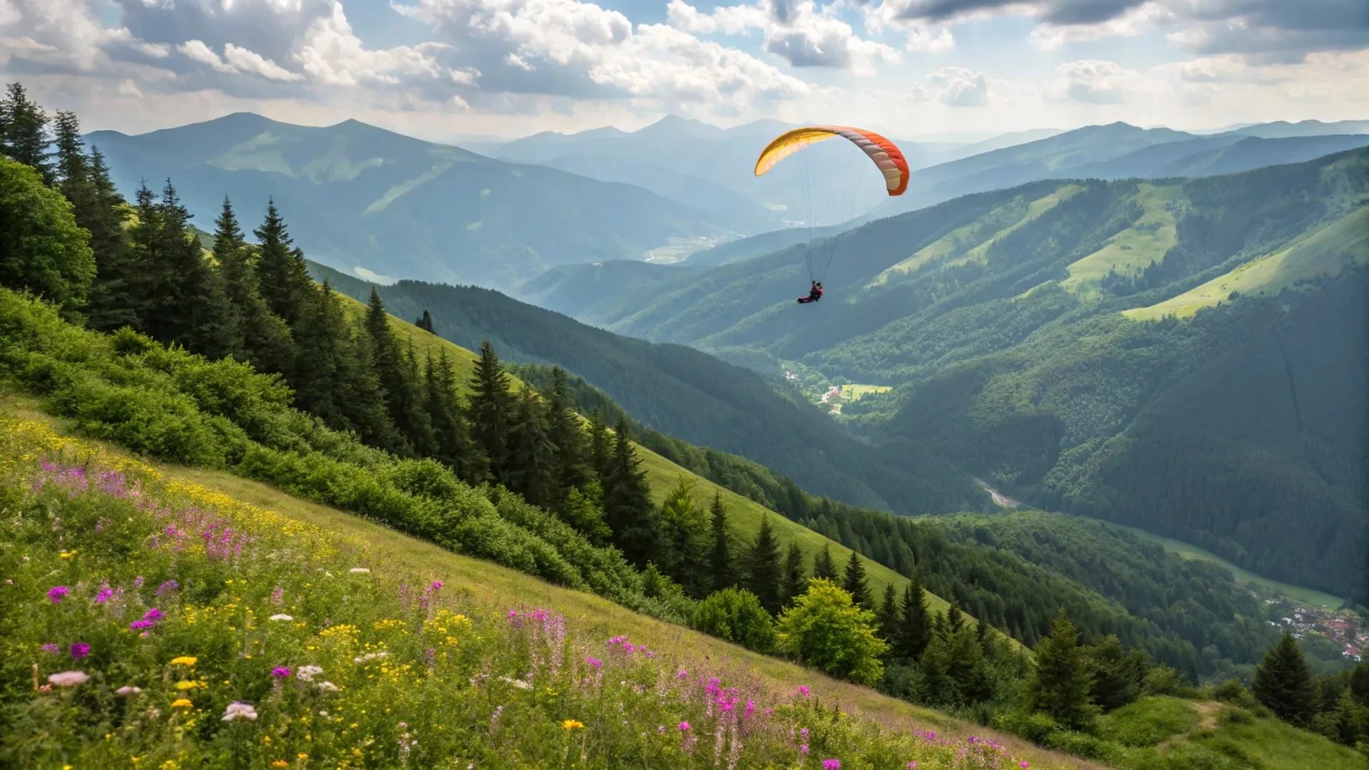 Mountain Paragliding Thrill