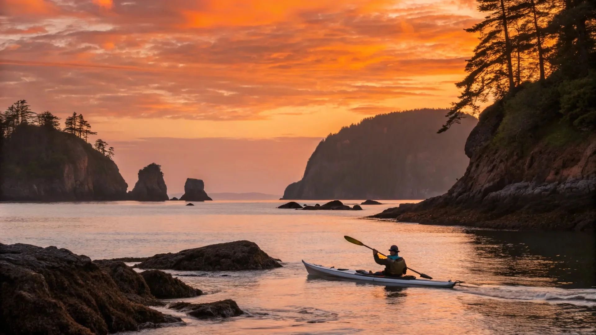 Coastal Kayak Sunset