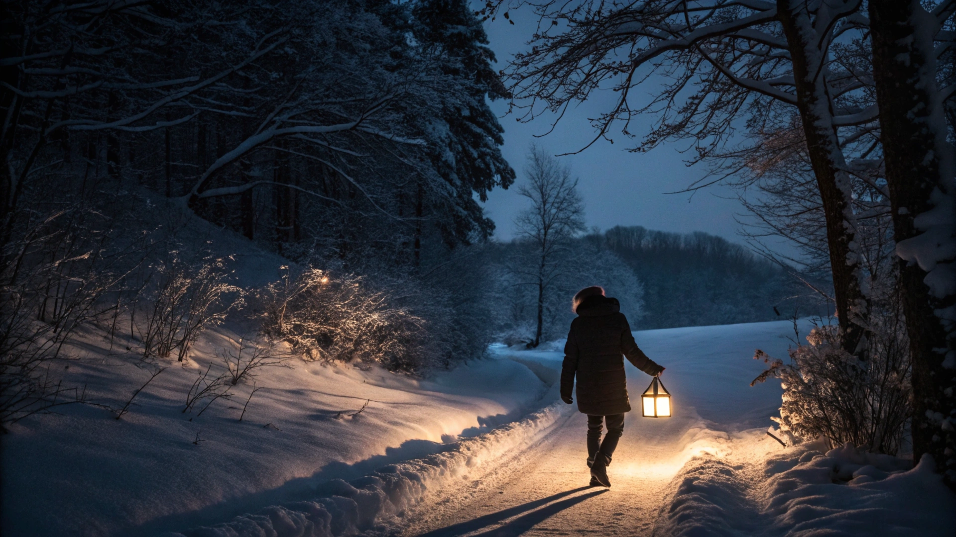 Snowy Lantern Night
