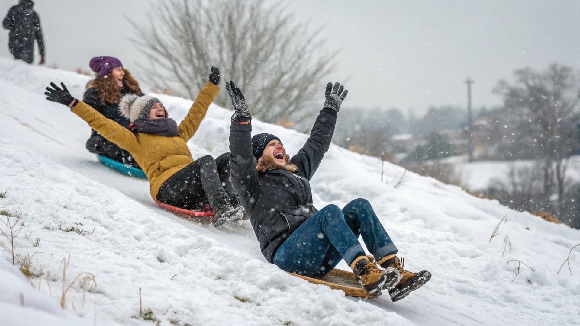 Snowy Snow Slide Party