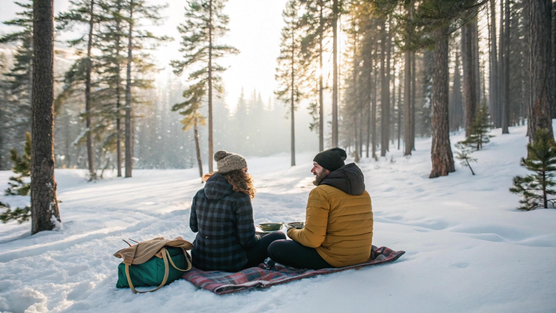 Snowy Snowshoe Picnic
