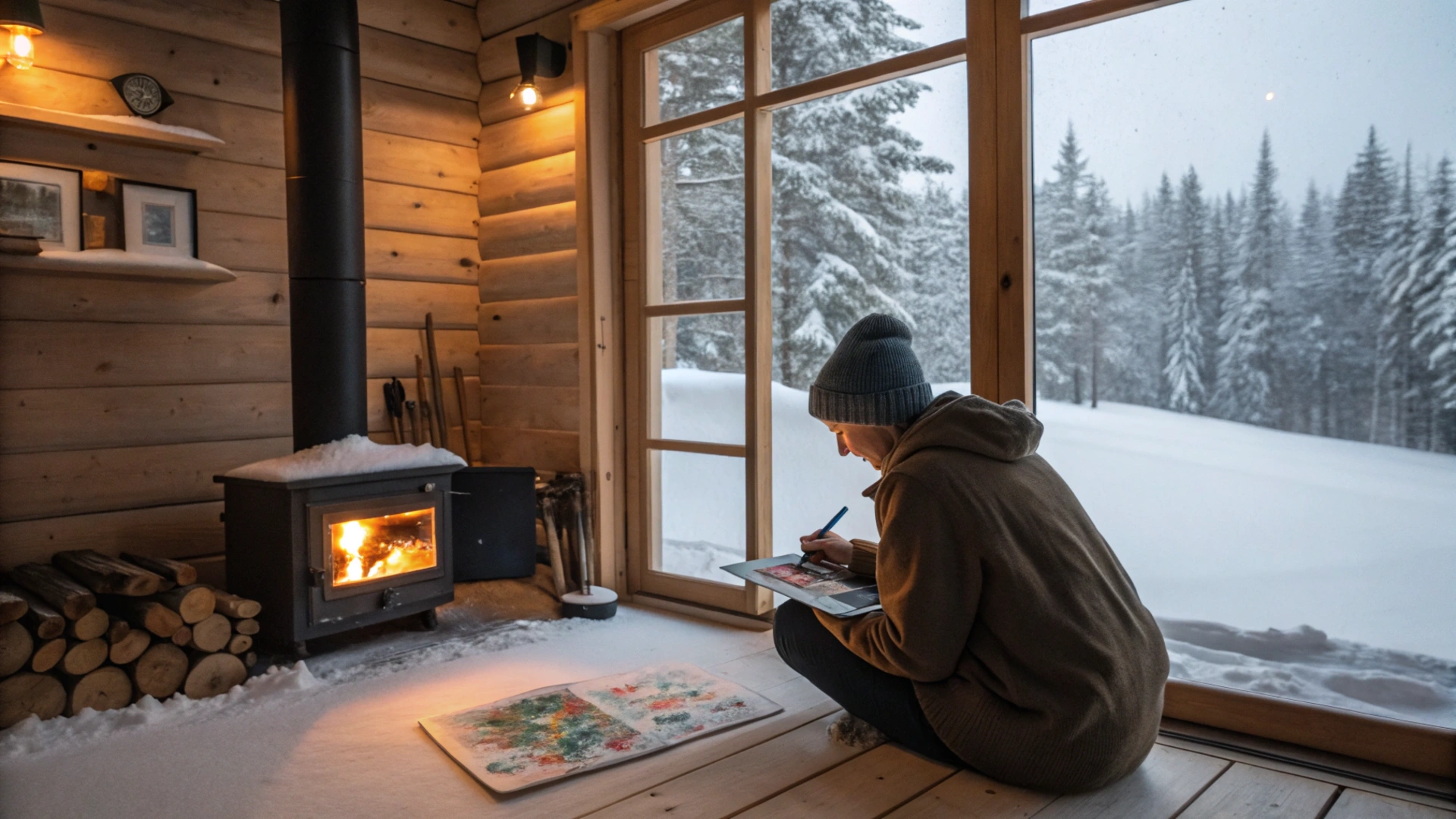 Cozy Watercolor Night