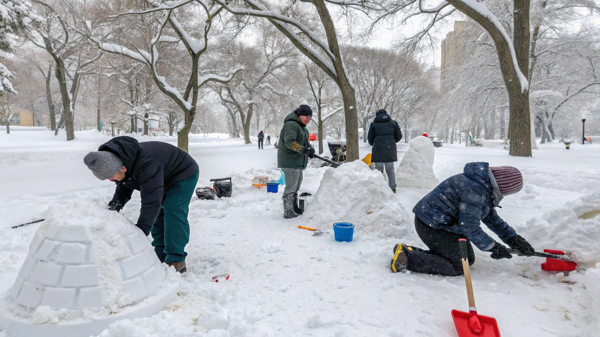 Snowy Snow Sculpture Day
