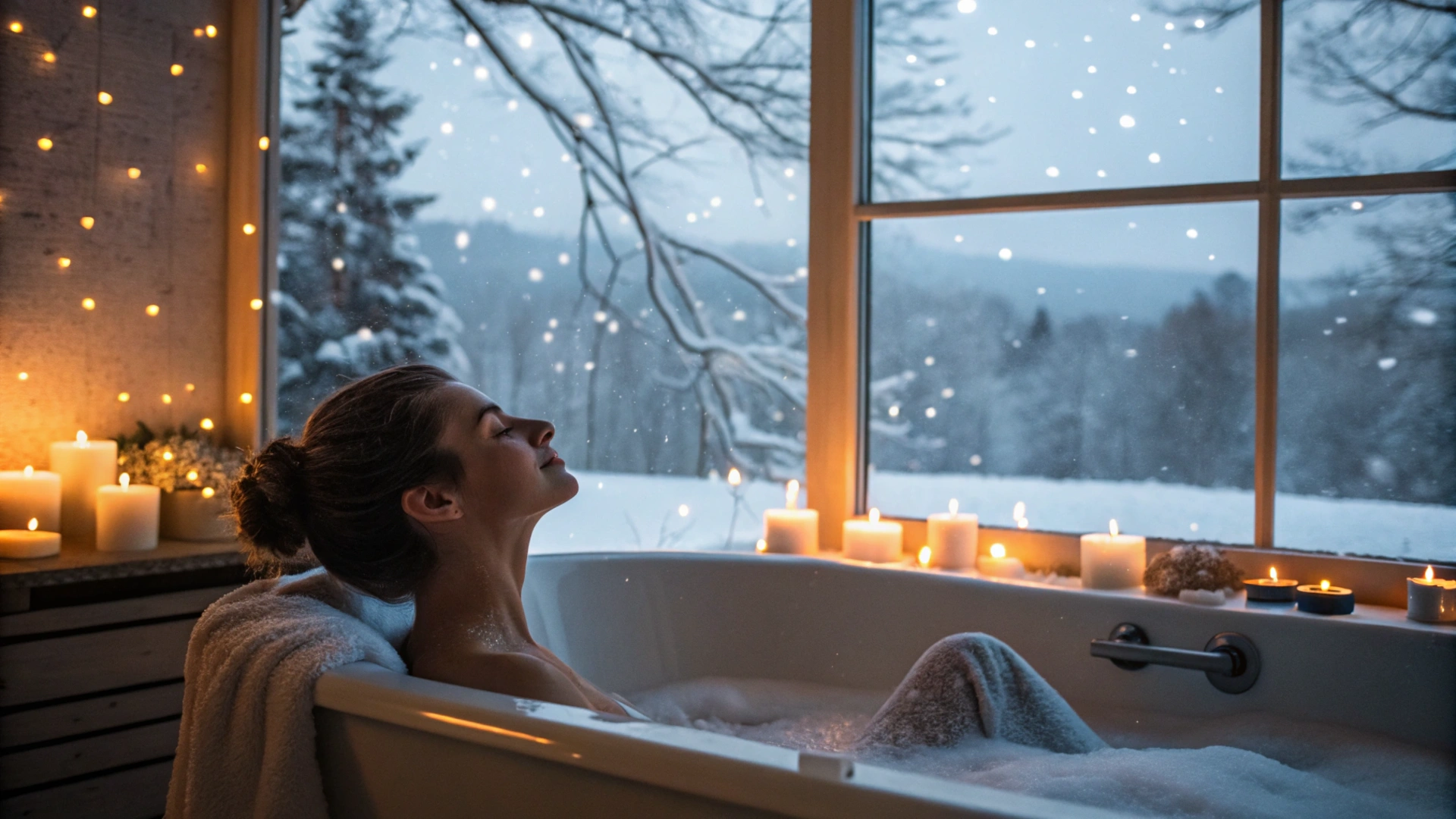 Candlelit Bath Moment
