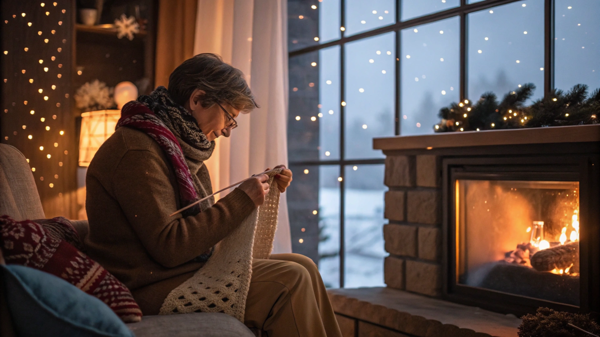 Fireside Knitting Evening