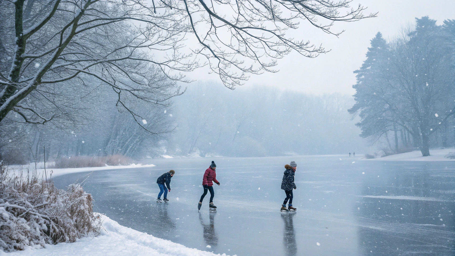 Snowy Skating Evening