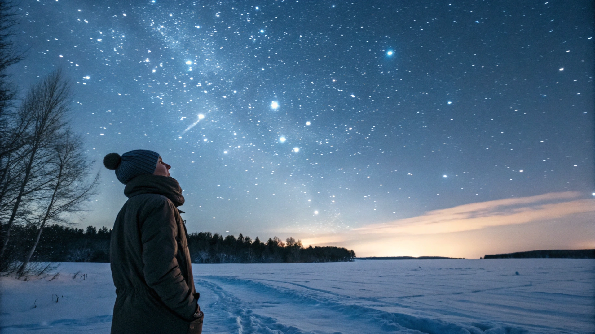 Snowy Stargazing Evening